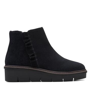 Black Clarks Airabell Vibe Sde Women's Boots | SG_JX148