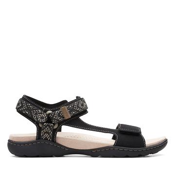 Black Clarks Amanda Step Sde Women's Sandals | SG_EQ157