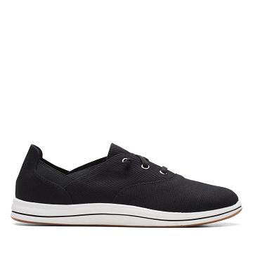 Black Clarks Breeze Ave Women's Sneakers | SG_EQ169