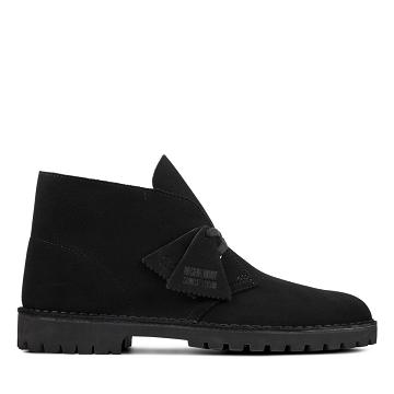 Black Clarks Desert Rock Sde Men's Boots | SG_JX40