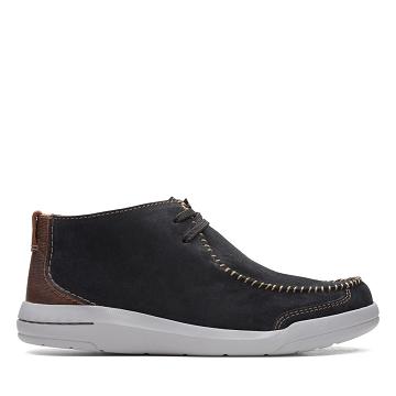 Black Clarks Driftway Top Sde Men's Boots | SG_KB47