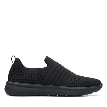 Black Clarks Ezera Walk Textile Women's Sneakers | SG_WC237