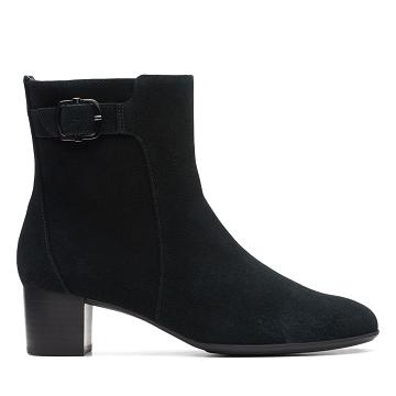 Black Clarks Linnae Up Sde Women's Boots | SG_NE270