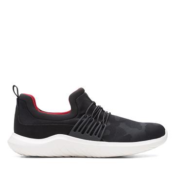 Black Clarks Nova Ave Textile Women's Sneakers | SG_FA302