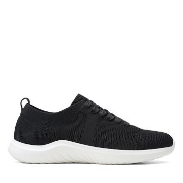 Black Clarks Nova Glint Women's Sneakers | SG_NE306