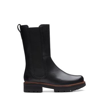 Black Clarks OriannaChelsea Women's Boots | SG_NE318