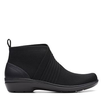 Black Clarks Sashlyn Mid Combi Women's Boots | SG_FA350