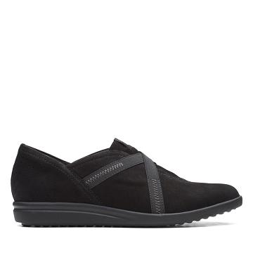 Black Clarks Tamzen Step Nubuck Women's Sneakers | SG_KB359