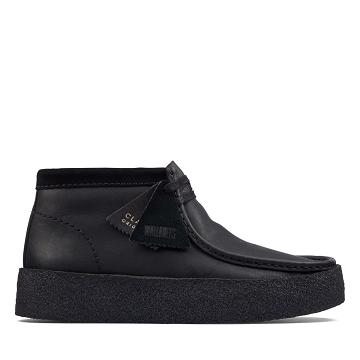 Black Clarks Wallabee Cup Bt Leather Men's Boots | SG_QF116