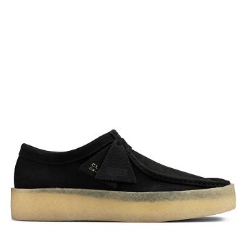 Black Clarks Wallabee Cup Nubuck Men's Shoes | SG_FA26