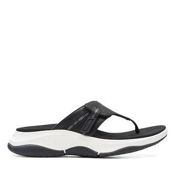 Black Clarks Wave2.0 Sea. Combi Women's Sandals | SG_BD389