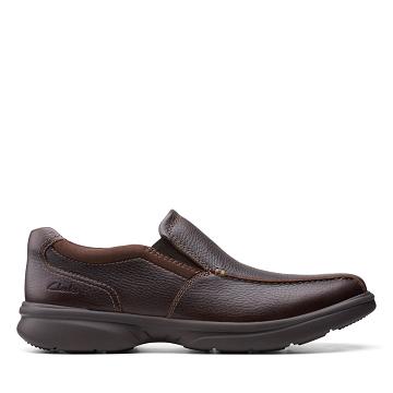 Brown Clarks Bradley Step Brown Tumb Men's Shoes | SG_JX4