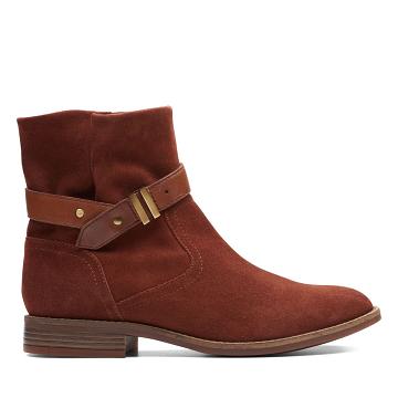 Brown Clarks Camzin Strap Women's Boots | SG_JX184