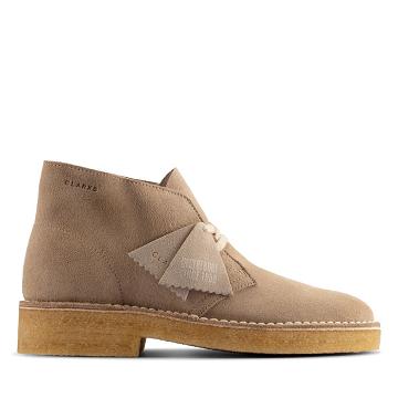 Brown Clarks Desert 221 Sand Suede Men's Boots | SG_RV36