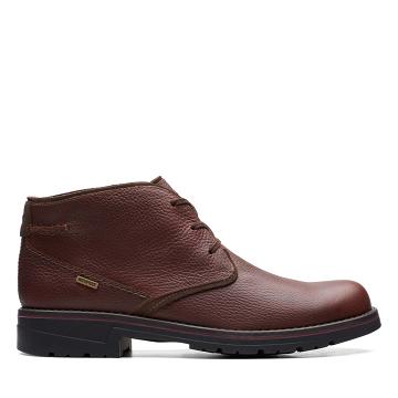 Brown Clarks Morris Peak Tumb Men's Boots | SG_JX88