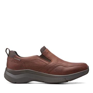 Brown Clarks Wave 2.0 Edge Oily Men's Shoes | SG_EQ121