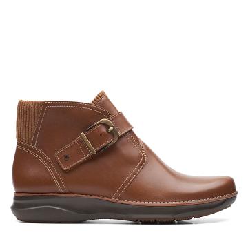 Dark Brown Clarks Appley Mid Lea Women's Boots | SG_JX160