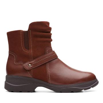 Dark Brown Clarks Aveleigh Lea Women's Boots | SG_MR163