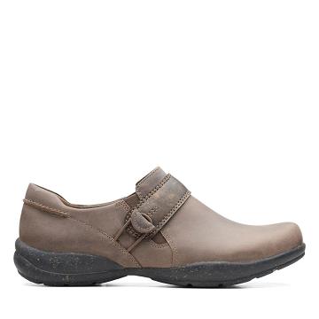 Dark Grey Clarks Roseville Dot Women's Sneakers | SG_EQ349