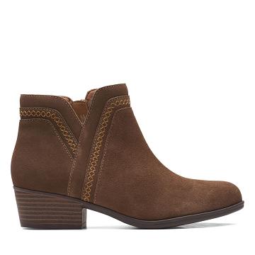 Grey Brown Clarks Adreena Ease Women's Boots | SG_HZ147