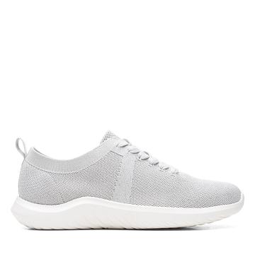 Light Grey Clarks Nova Glint Women's Sneakers | SG_BD305