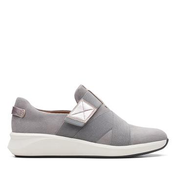 Light Grey Clarks Un Rio Strap Women's Sneakers | SG_BD377