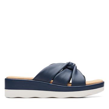 Navy Clarks Clara Charm Women's Sandals | SG_QF188