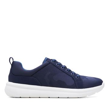 Navy Clarks Ezera Lace Women's Sneakers | SG_FA230