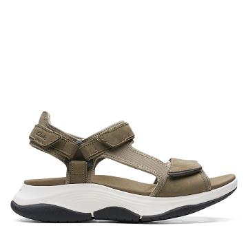 Olive Clarks Wave2.0 Skip. Combi Women's Sandals | SG_NE390