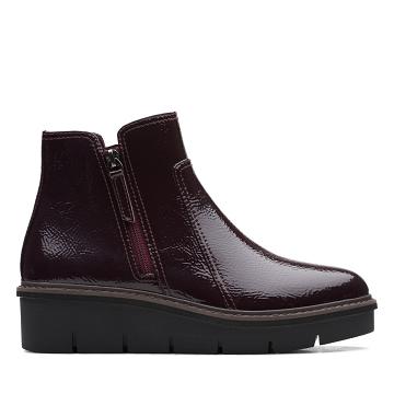 Red Clarks Airabell Zip Women's Boots | SG_NE150