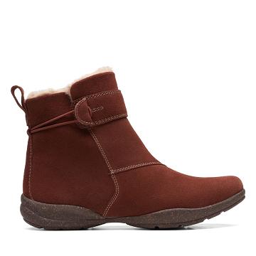 Red Clarks Roseville Women's Boots | SG_EQ337