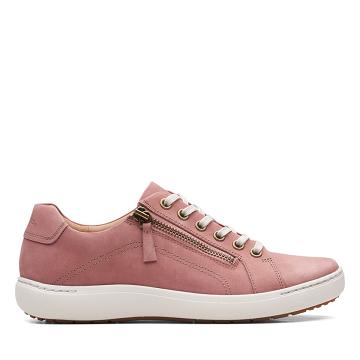 Rose Clarks Nalle Lace Women's Sneakers | SG_AH298