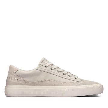 White Clarks Aceley Lace Leather Women's Sneakers | SG_BD137