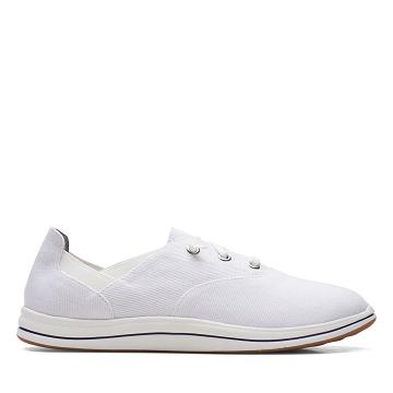 White Clarks Breeze Ave Women's Sneakers | SG_KB167