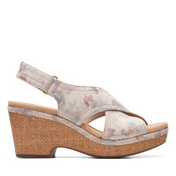 White Clarks Giselle Cove Women's Sandals | SG_AH238