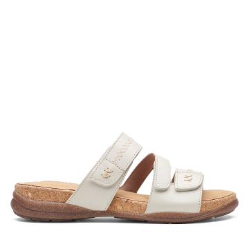 White Clarks Roseville Bay Leather Women's Sandals | SG_BD341