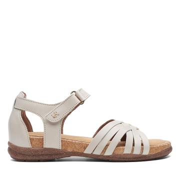 White Clarks Roseville Cove Leather Women's Sandals | SG_KB347