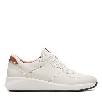 White Clarks Un Rio Sprint Combi Lea Women's Sneakers | SG_RV372