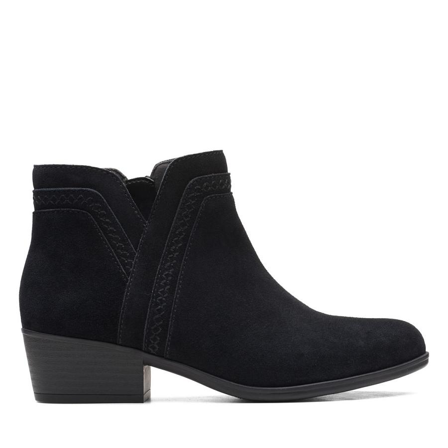 Black Clarks Adreena Ease Women\'s Boots | SG_FA146