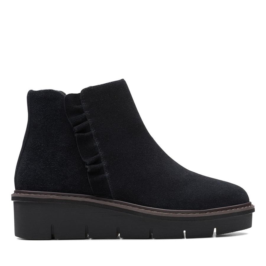 Black Clarks Airabell Vibe Sde Women\'s Boots | SG_JX148