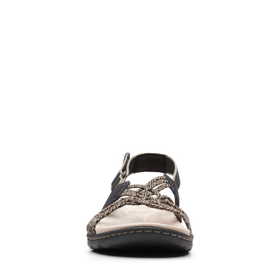 Black Clarks Amanda Ease Combi Women's Sandals | SG_AH154