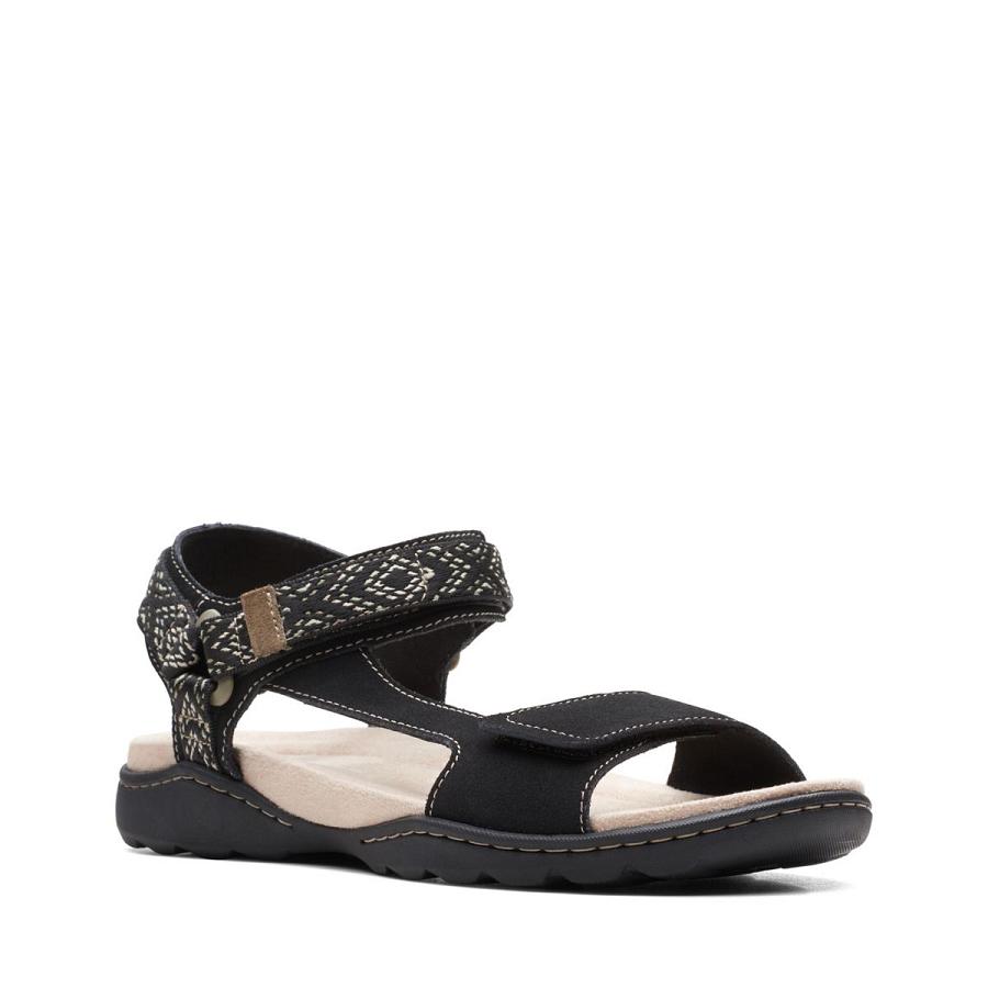 Black Clarks Amanda Step Sde Women's Sandals | SG_EQ157