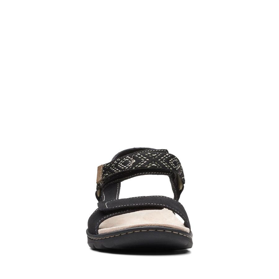 Black Clarks Amanda Step Sde Women's Sandals | SG_EQ157