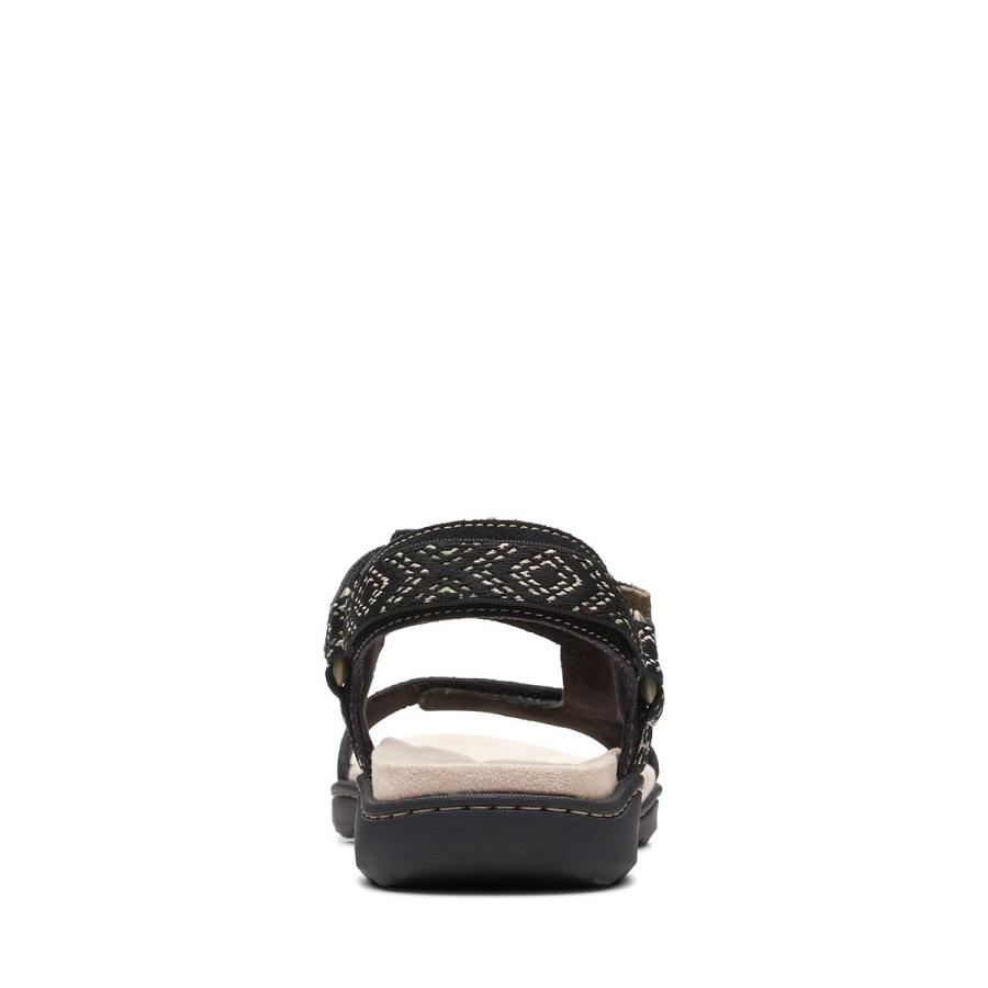 Black Clarks Amanda Step Sde Women's Sandals | SG_EQ157