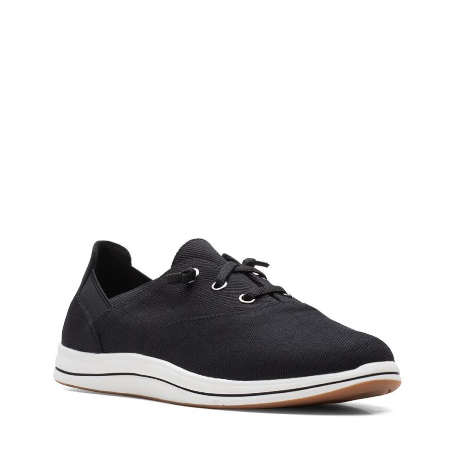 Black Clarks Breeze Ave Women's Sneakers | SG_EQ169