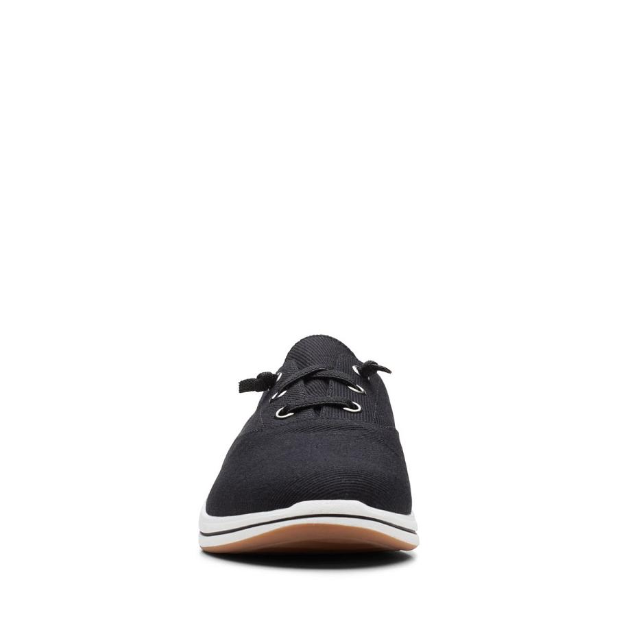 Black Clarks Breeze Ave Women's Sneakers | SG_EQ169