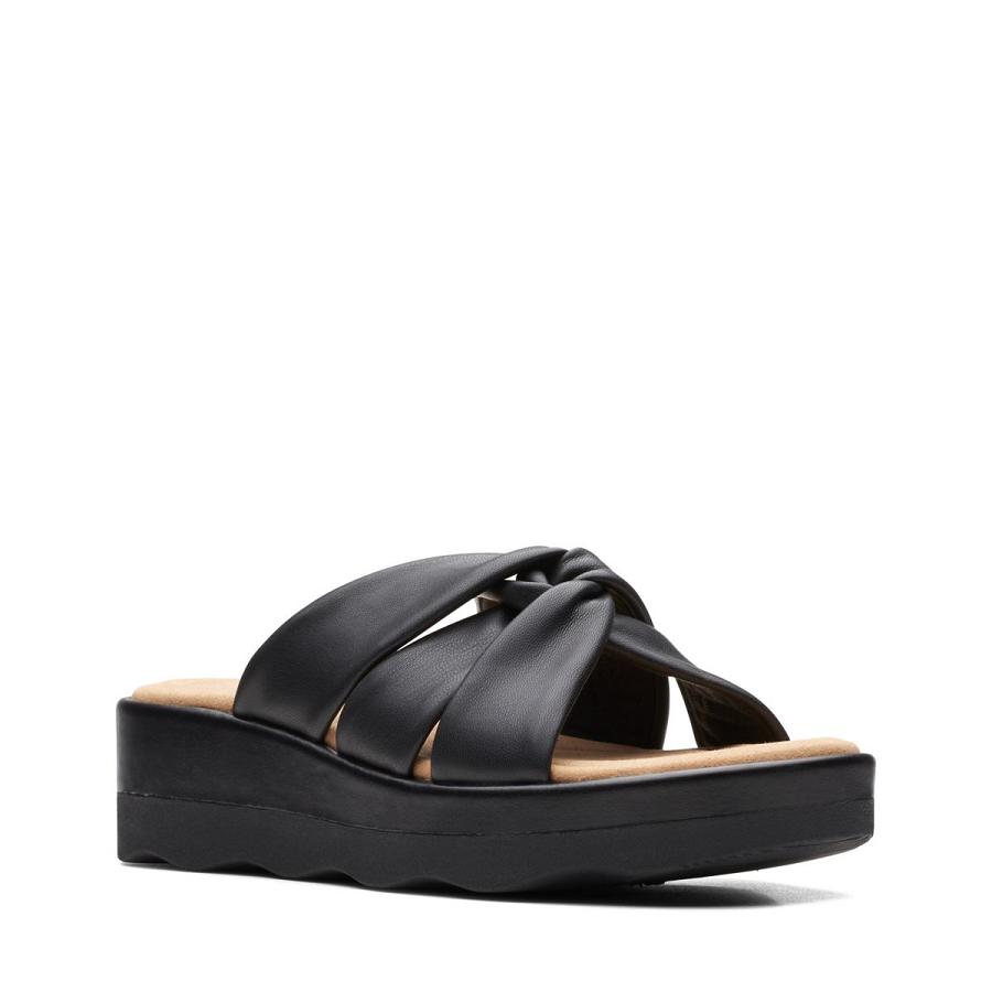 Black Clarks Clara Charm Women's Sandals | SG_MR187