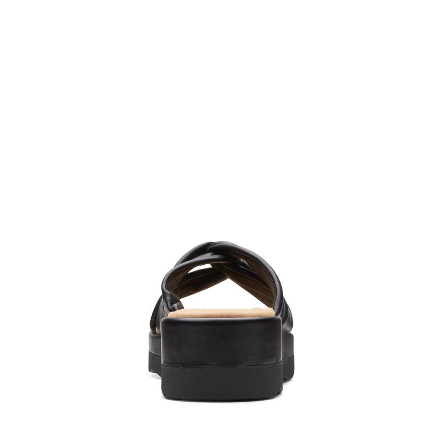 Black Clarks Clara Charm Women's Sandals | SG_MR187