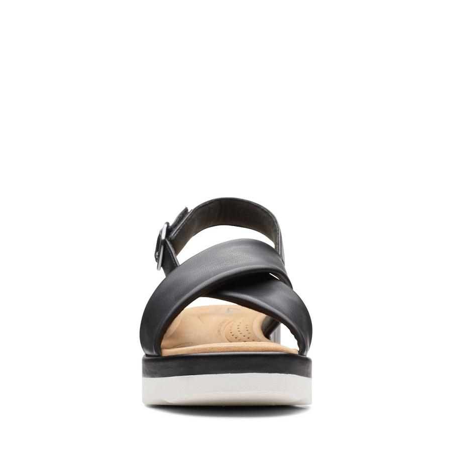 Black Clarks Clara Cove Women's Sandals | SG_KB191