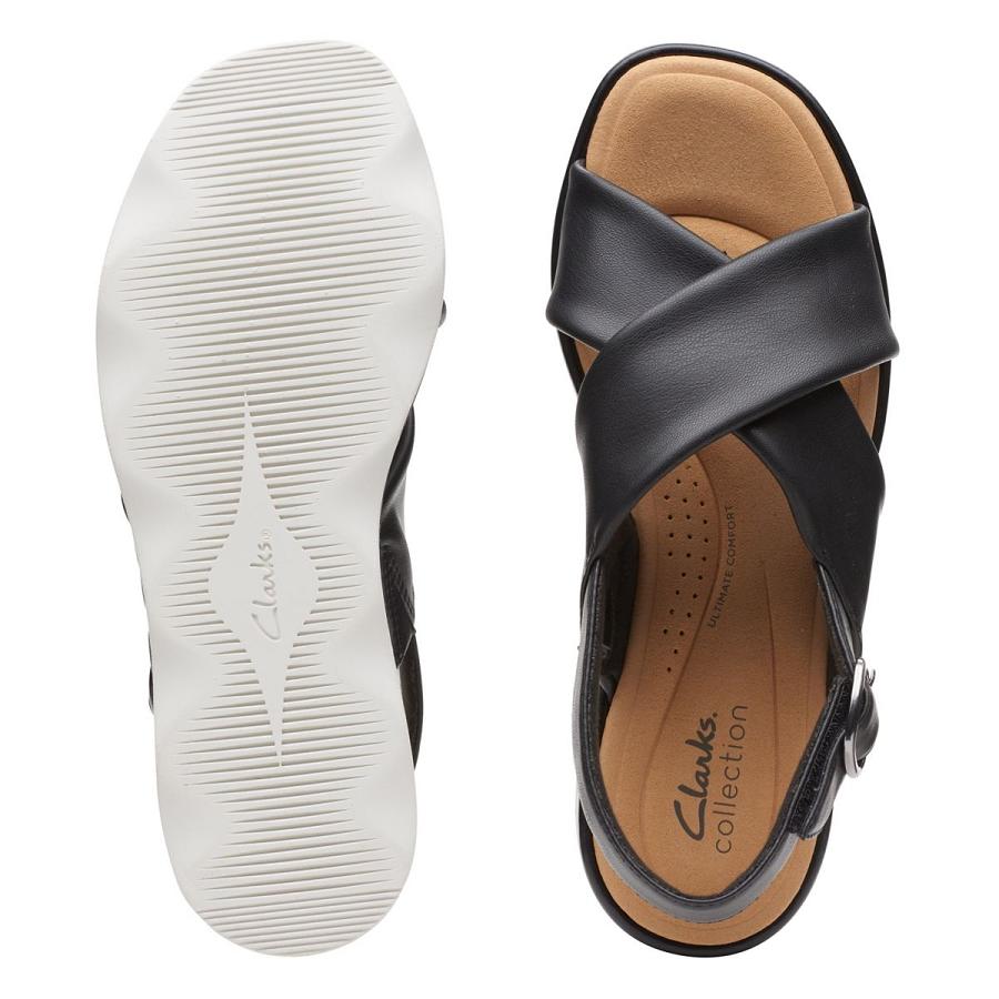 Black Clarks Clara Cove Women's Sandals | SG_KB191